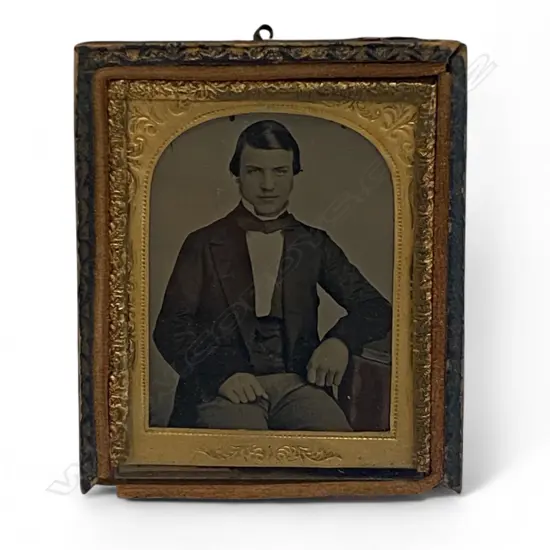Paper frame ambrotype – seated man,
